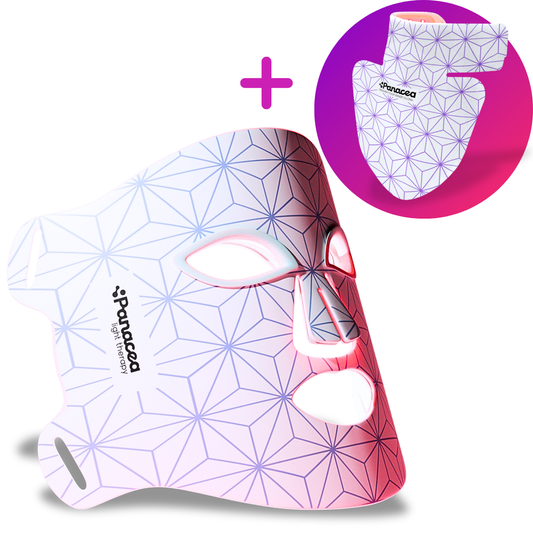 Maske und LED-Therapiegerät für Hals und Dekolleté