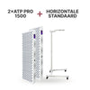 ATP Pro Duo Set: twee ATP Pro 1500 panelen plus horizontale standaard op wielen