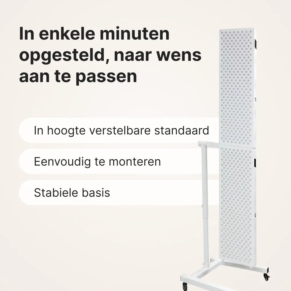 ATP Pro Duo Set: twee panelen verticaal op de standaard, in hoogte verstelbaar, eenvoudig te monteren, stabiele basis