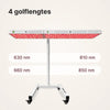 ATP Pure Combo Set: 700 en 1500 paneel horizontaal naast elkaar op de standaard, 4 golflengtes van 630, 660, 810 en 850 nm