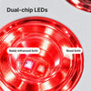 Close-up van een dual-chip LED van de ATP Pure 300 met een chip voor nabij-infrarood en een chip voor rood licht