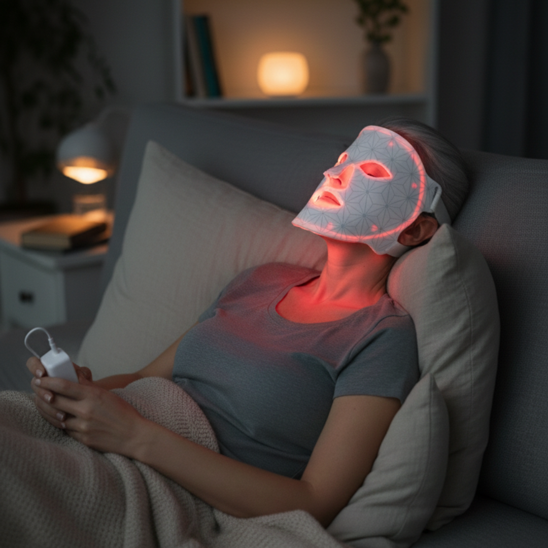 LED-Maske LED Face Mask Rotlichttherapie-Gesichtsmaske