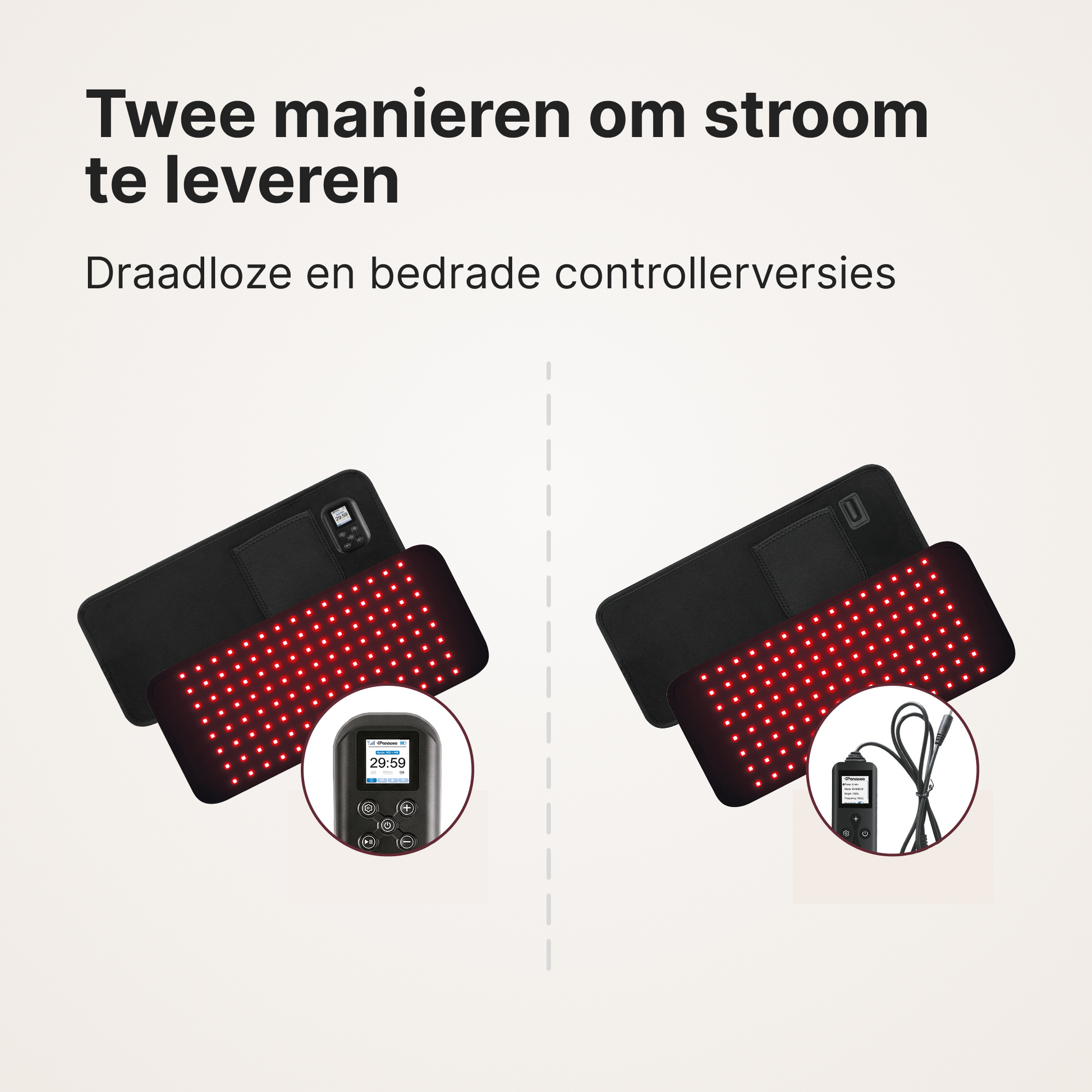TheraFlex roodlicht band Wired versie – 120 LEDs en breathing mode